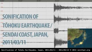 Sonification of Tohoku Earthquake  Sendai Coast Japan 20110311 [upl. by Corliss]