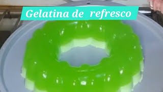 Gelatina de refresco sabor limón con media crema [upl. by Lonnie]