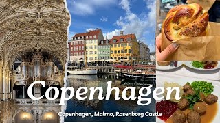 Copenhagen vlog 🧜‍♀️ exploring downtown Malmo Sweden daytrip 🇸🇪 Rosenborg Castle 🏰 [upl. by Otte926]