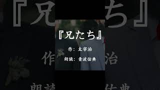 【朗読】【寝る前にも】兄たち太宰治朗読：青波佑典Japanesevoiceover 入眠用 低音朗読 [upl. by Gary]