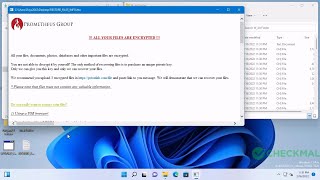 AppCheck AntiRansomware  Prometheus Ransomware PROMprometheushelpmailch Block Video [upl. by Enyad]