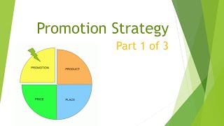 Marketing Mix Promotion Strategy part 1 [upl. by Zilevi351]