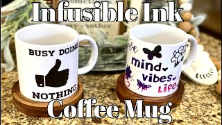 Infusible Ink Coffee Mugs With 5 in 1 Heat Press  Cricut Infusible Ink  Sublimation Mugs DIY Mugs [upl. by Malet]