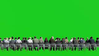 people  Crowd sitting Green Screen Stock Footage amp Videos [upl. by Roehm792]