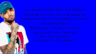 Chris Brown  No Guidance Lyrics Ft Drake [upl. by Lisan195]