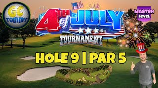 Master QR Hole 9  Par 5 ALBA  4th of July Tournament Golf Clash Guide [upl. by Etnoled]