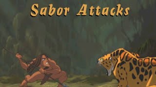 PSX Disney Tarzan  Sabor Attacks Gameplay  playstation no Commentary [upl. by Eittel]