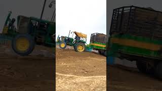 Swaraj 744 vs JohnDeere 5105 tractor tochan [upl. by Oakie277]