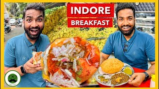 Best Street Food Breakfast in Indore with Veggie Paaji [upl. by Gardiner]