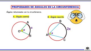 Circunferencia ángulo central e inscritopropiedades  5to de primaria [upl. by Natrav]