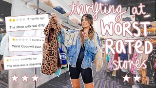 THRIFT WITH ME at the WORST RATED THRIFT STORES you’re in for a surprise… [upl. by Ahsinrac]