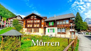 Mürren is an incredible village in the Swiss Alps ☀️ Switzerland 4K [upl. by Dranyam]