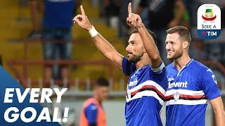 The outrageous back heel volley goal of Quagliarella  EVERY Goal  Round 3  Serie A [upl. by Reilamag679]