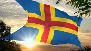 Flag and anthem of the Åland Islands [upl. by Yrolam]