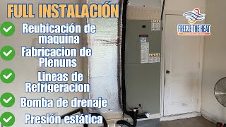 Instalación completa de aire acondicionado con enfoque y tips para la elaboración de plenum [upl. by Oiliruam262]