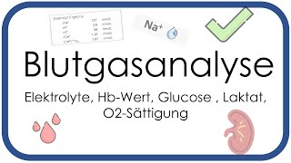 Blutgasanalyse  Elektrolyte HbWert Glucose  Laktat O2Sättigung  Teil 3 [upl. by Terag]