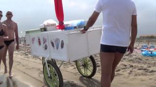 Marseillan Plage Code Red Rip Currents  aug 2014 [upl. by Nuaj]