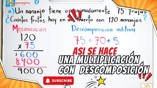 Multiplicaciones de 3 x 2 cifras  Descomposición numérica [upl. by Normandy]