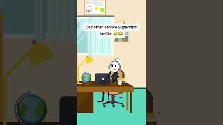 Customer service Supervisor be like 😅 animation funnyvideo gplus comedy [upl. by Eelaras]