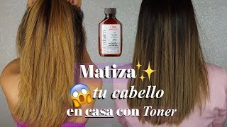 TONER PARA ELIMINAR CABELLO NARANJA · MATIZA EL CABELLO EN CASA · WELLA T18 [upl. by Neleag294]