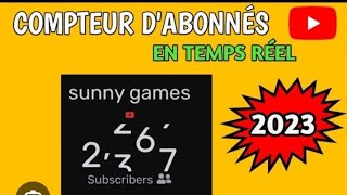 comment avoir un compteur d abonner sur youtube 2024 [upl. by Nadab]