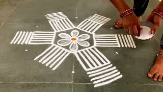 Easy 53 padikolam designs Simple muggulu designs easy rangoli designs Beginners kolam [upl. by Woody]