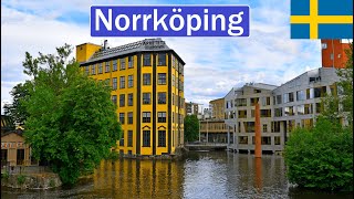 Sweden Norrköping walking tour in city center 2024 4K [upl. by Aileve871]