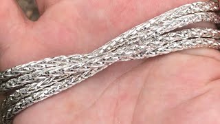 REVIEW Luke Zion 37MM Prism Cut Wheat Chain Solid 925 Silver LZJ LukeZionJewelry [upl. by Kersten953]