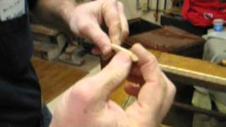 Chair Caning HowTo 5 cutting the splines [upl. by Robertson]