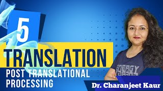 TranslationEukaryotes  Chapter5  Protein modification Molecular Biology  Dr Charanjeet Kaur [upl. by Eledoya]