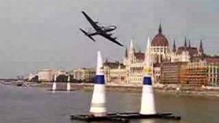 Redbull Budapest 2007 DC6 flypast [upl. by Kcirdde]