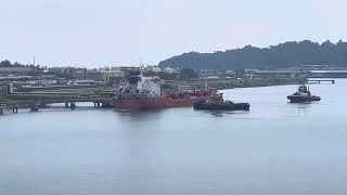 Unberthing a Tanker ship from jetty ship unberthing manoeuvres kuantan malaysia [upl. by Koralie126]