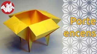 Origami  Porte encens  Incense Burner Dish Senbazuru [upl. by Roderich]