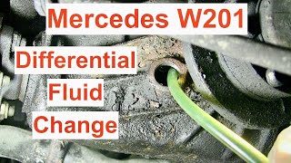 Mercedes 190E Differential Fluid Change W201 [upl. by Hessney]