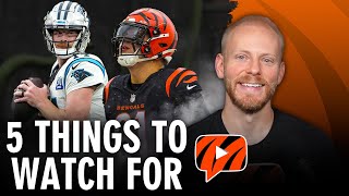 Bengals at Panthers FIVE THINGS to Watch For amp OFFICIAL Prediction [upl. by Opalina]