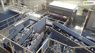 Sesotec sorting line for PET bottle recycling at Futura PET [upl. by Letrice]