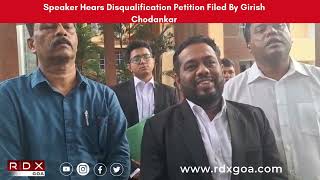 Speaker Hears Disqualification Petition Filed By Girish Chodankar [upl. by Roberto]