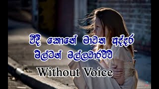 Weedi koneවීදී කොනේ without voice  Milton Mallawarachchi [upl. by Ordnas]