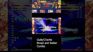 MVC2 Marvel vs Capcom 2 Guile Charlie Bread and Butter combo [upl. by Hulburt]