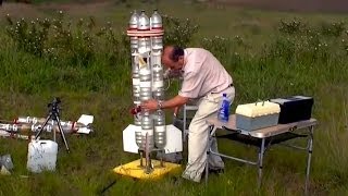 2Stage Water Rocket to 864 feet [upl. by Nhguaved]