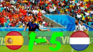 Spain vs Netherlands 15 2014 FIFA world cup highlights [upl. by Ylekalb]