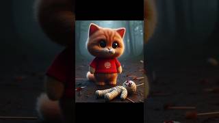 Cute Cat Finds A STRANGE DOLL 😭 ☠️ cat cats [upl. by Salina19]