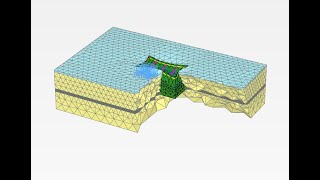 المحاضرة 19  Plaxis 3D  Retaining structures and Shoring systems for deep excavation  Part 3 [upl. by Akimrehs]