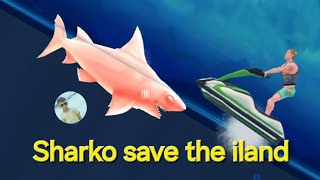 Sharko🐬 😈Attack the Diver amp save Island Come to fight g [upl. by Zima]