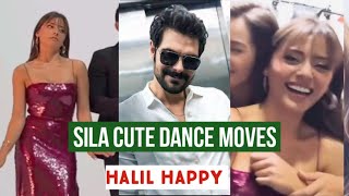 Sila Turkoglu Cute Dance Moves Halil Ibrahim Ceyhan Happy [upl. by Econah]