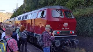 Ausfahrt in St Goar Westfalendampf mit Dampflok 78 468 und BR 218 155 [upl. by Jeanna]