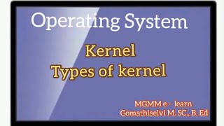 Kernel in Operating system tamil [upl. by Rezzani]