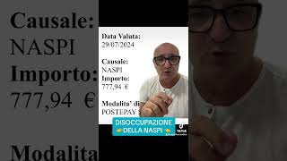 Disoccupazione Naspi pagamento youtube letstalk youtubeshorts thisis4u unpopularopinions [upl. by Lanuk3]