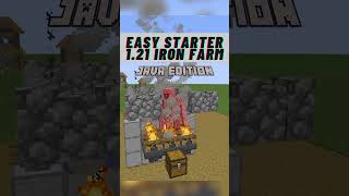 Minecraft Automatic Easy Iron Golem Farm Tutorial Java 121 shorts [upl. by Vince]