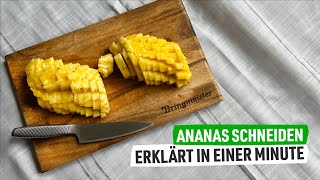 Ananas richtig schneiden 🍍 Mit diesem Trick geht es leicht von der Hand [upl. by Akins]